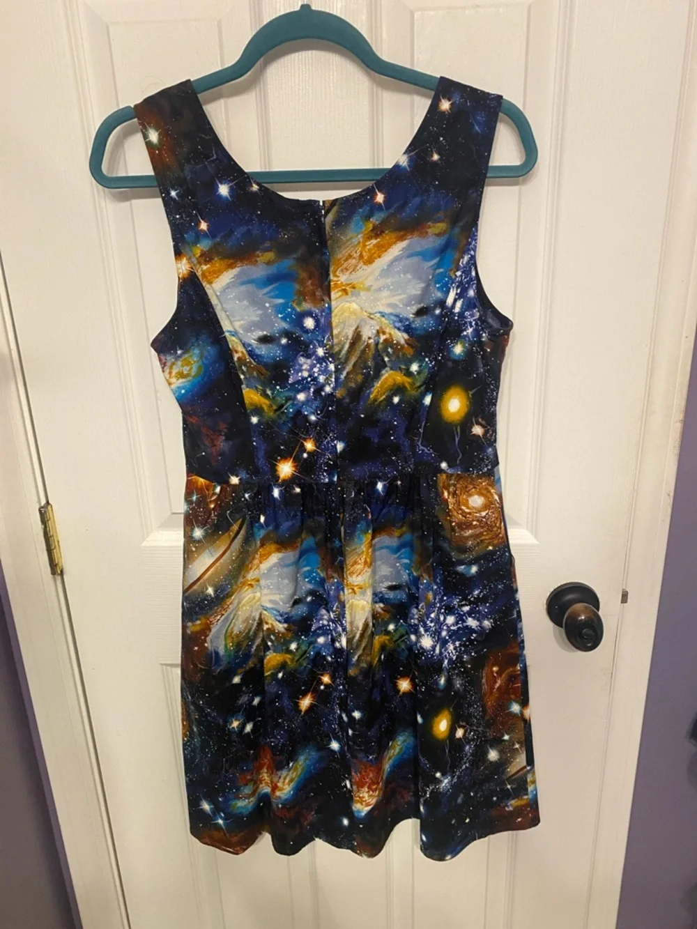 ModCloth space fit and flare dress - Picture 2 of 4
